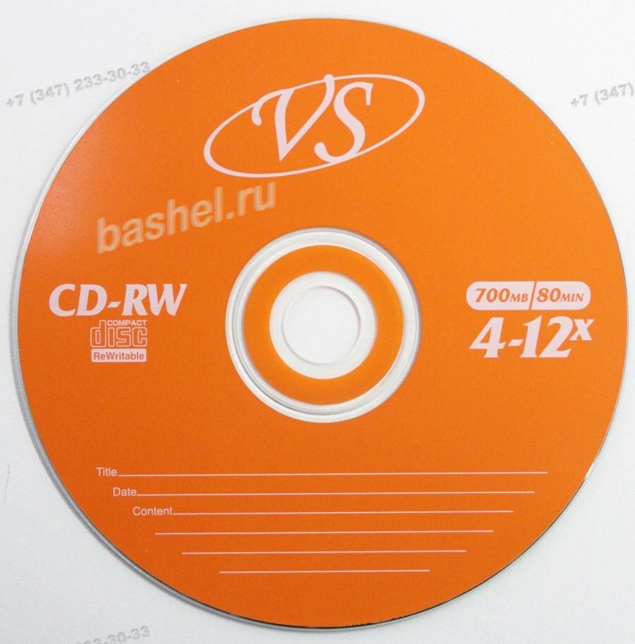 Диск VS CD-RW 80 4-12x