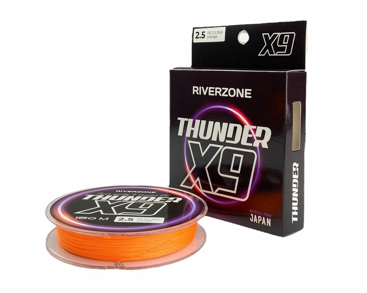 Шнур Riverzone Thunder X9 150м PE 2,5 35lb orange