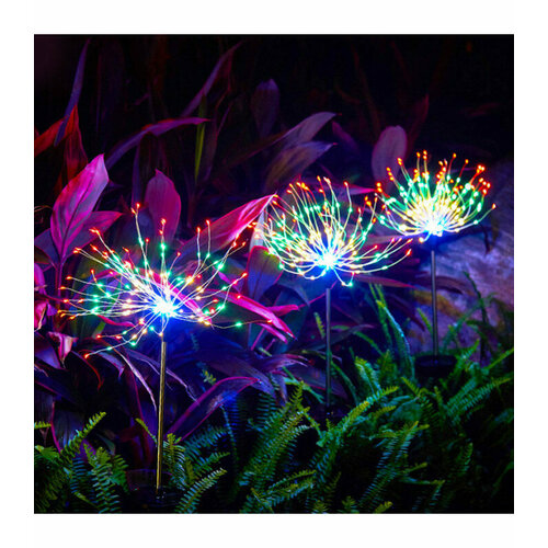 Светодиодный фейерверк втычной одуванчик питание солнечная батарея цвет RGB 4800₽