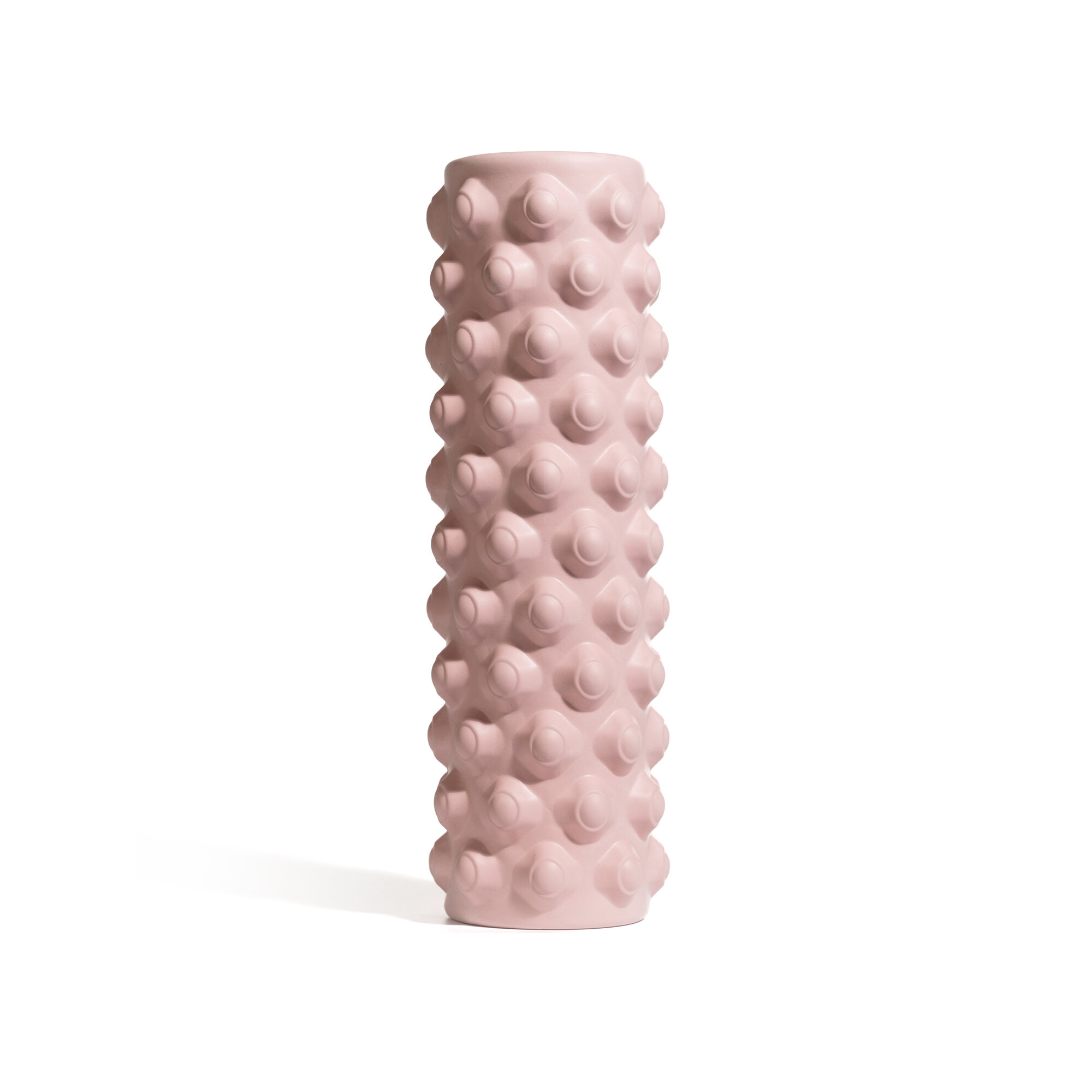 Валик для спины, массажный ролик, массажер мфр Kama, 30x10 см, розовый