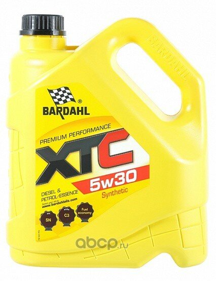 Полусинтетическое моторное масло Bardahl XTC 5W30, 4 л, 1 шт.