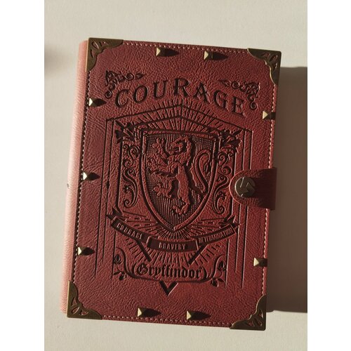 Блокнот Гарри Поттер обновленный Гриффиндор крафтовая бумага экокожа тиснение 2180₽