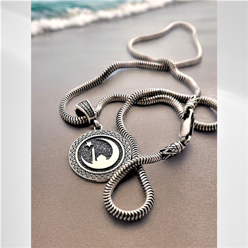 Ювелирный комплект Леона: цепь на тело, подвеска, серебро, 925 проба, чернение, длина 55 см., серебро