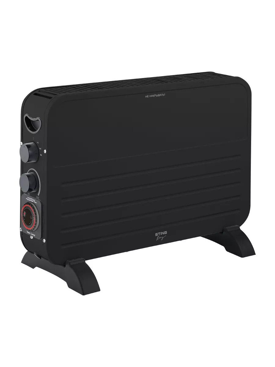 Конвектор STINGRAY ST-CH1024B, с таймером, напольный, черный, 2500Вт