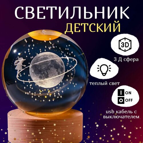 Декоративный интерьерный светильник VINETTY - лампа ночник 6см 