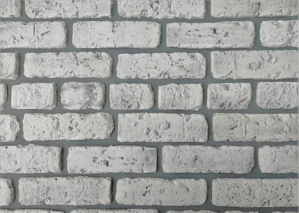 Декоративный Кирпич Русский Камень Выветренный Белая Скала Артикул 05.24 Ш19.5хВ6 см 1м2.