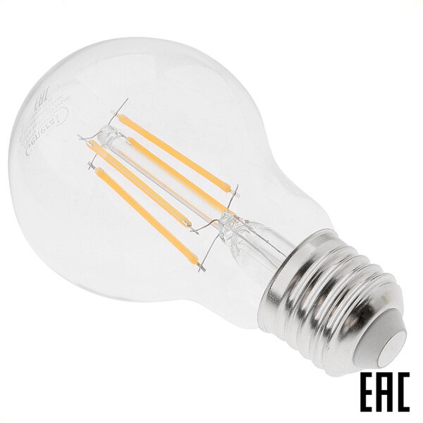 Лампа филаментная светодиодная General 8Вт Filament прозрачный E27 2700К 