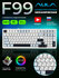 Клавиатура AULA F99 White-Blue-Dark Purple Light Green Switches