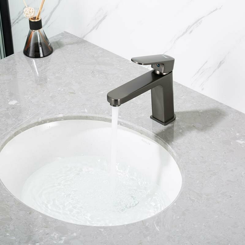 Смеситель для раковины Frap H89 F1089-9, латунь цвет оружейная сталь — фото 1