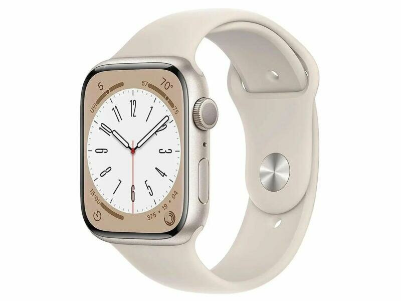 Умные часы Apple Watch Series 8 45mm Aluminium Case, Global, Starlight Sport Band M/L