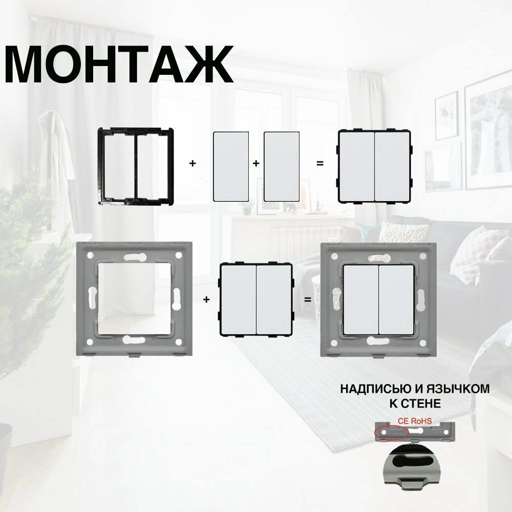 Розетка, на 1 пост, со стеклянной рамкой (Телевизор + HDMI) белая — фото 1