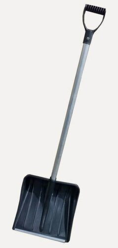 Изображение товара Лопата для уборки снега 41х40,5см пластмассовая с алюминиевым черенком GRAIDAR