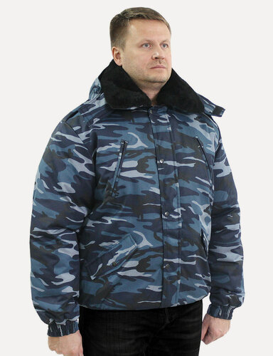 Изображение товара Куртка зимняя Охрана спецодежда камуфляжная, Компания БВР, размер 48-50, 182-188, Серый КМФ