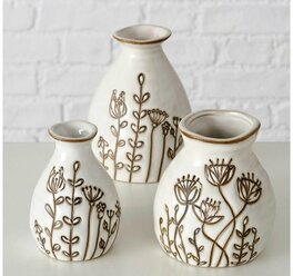 Набор декоративных ваз купфа, керамика, 8-11 см, 3 шт, Boltze 2034262