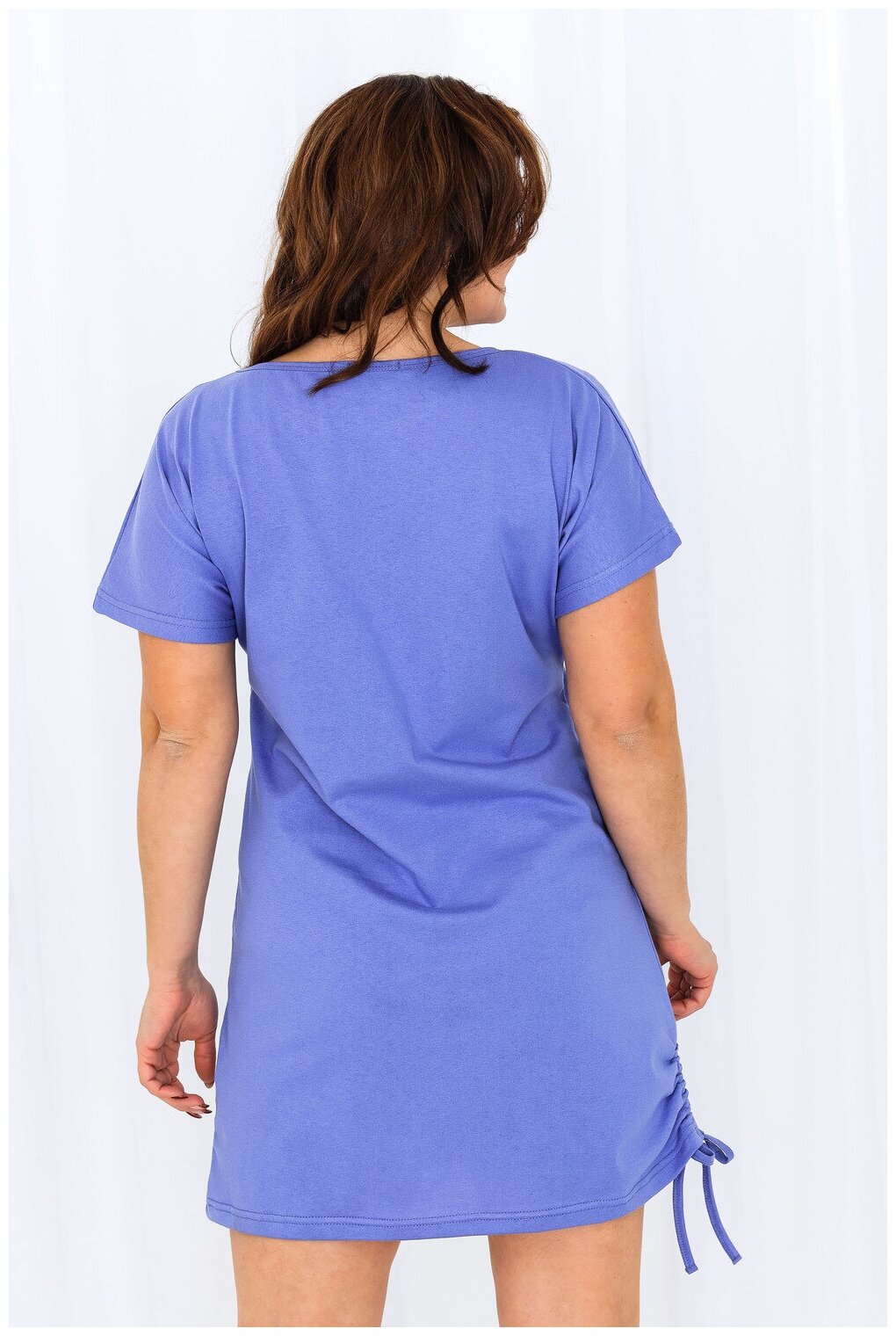 Женская ночная сорочка в синем цвете , размер 52 - фотография № 14