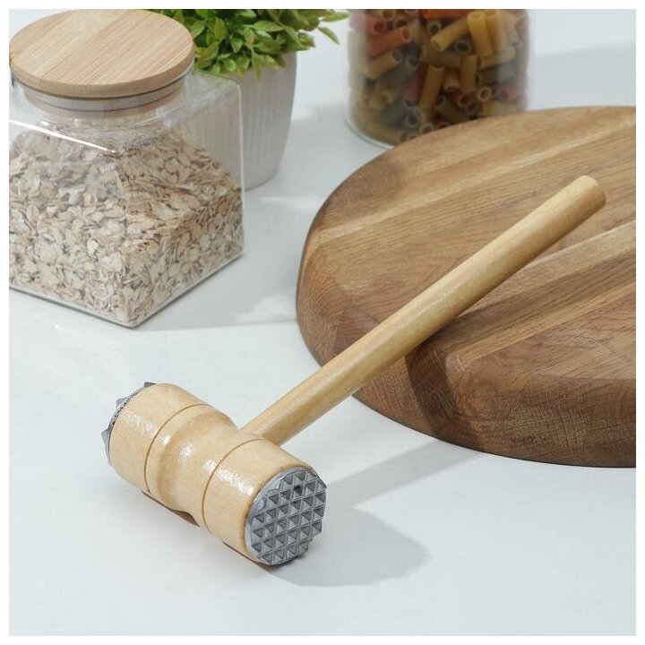 фото Молоток деревянный для мяса / Молоток для мяса, 26 см.