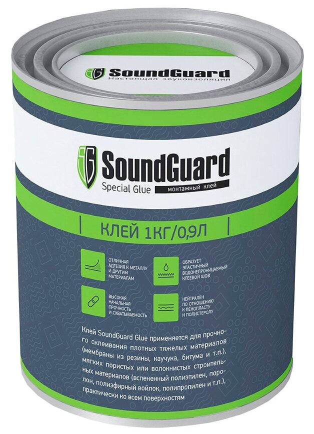 Клей контактный каучуковый SoundGuard универсальный 1 л