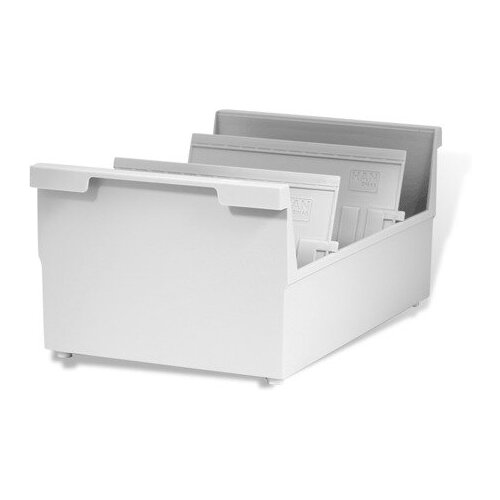 Картотека пластиковая формат А5 (210х148 мм) горизонтальная на 1000 карт, серая, HAN (Германия), НА855/0/11