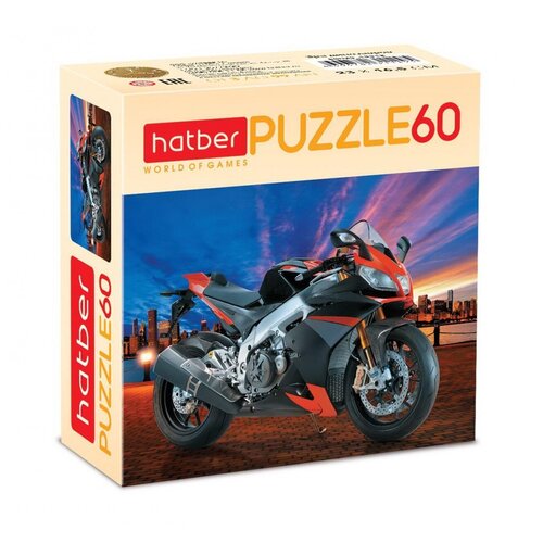 Пазл Hatber MotorBike 60 элементов, 165х230мм пазл maxi hatber мультяшки 20 элементов 165х230мм