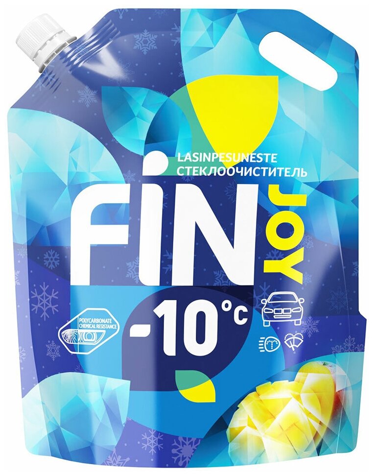 Стеклоомыватель FIN JOY INDIGO mango зимний -10 °С 3 л