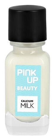 Средство PINK UP BEAUTY Calcium milk для защиты и укрепления ногтей восстанавливающее с молочными протеинами 11 мл