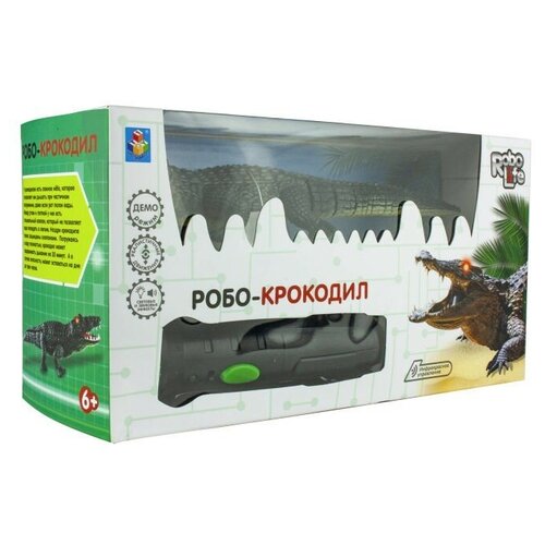Интерактивная игрушка 1 Toy Робо-крокодил игрушка интерактивная 1toy robolife робо анкилозавр со световыми и звуковыми эффектами с пультом ду
