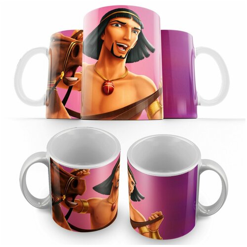фото Кружка белая принц египта(дисней, мультмфильм, библейские мотивы, моисей, фараон, египет, пустыня, завет) -2 creative mug