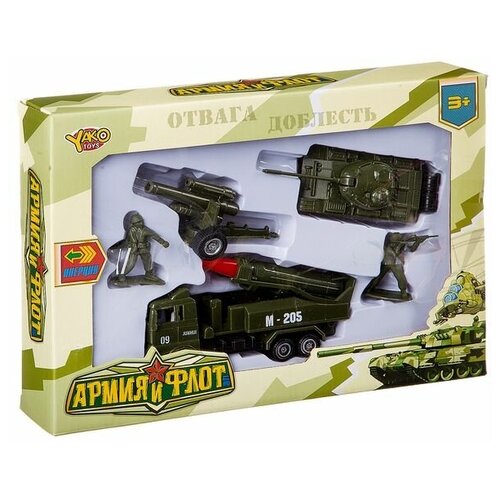 Набор военной техники Yako toys инерция, с солдатиками, Армия и флот (В86910)удалить ПО задаче