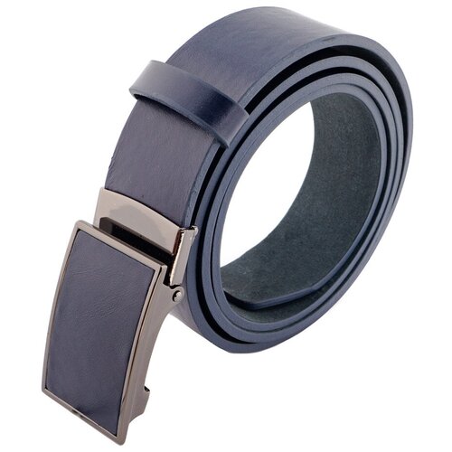 фото Ремень кожаный мужской с автоматической пряжкой типа "зажим" 105 см (арт. 2457) seven senses