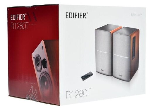 Фронтальные колонки Edifier R1280T, 2 колонки, коричневый