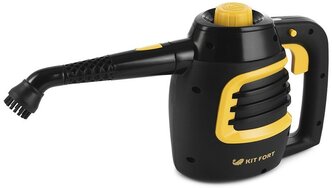 Пароочиститель Kitfort КТ-930, черный/желтый