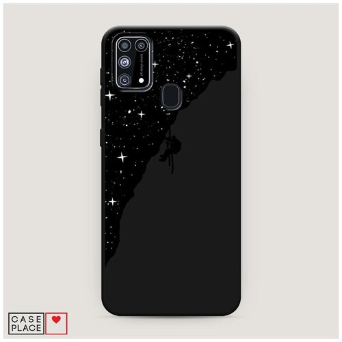 фото Чехол силиконовый матовый samsung galaxy m31 скалолаз в космосе case place