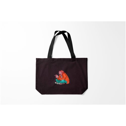 фото Сумка-шоппер / 46х35 см / рок / kurt cobain sad burnettie