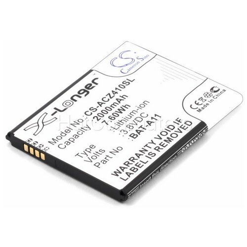 фото Аккумуляторная батарея для acer liquid z410 duo (bat- a11, kt.0010k.007) cameron sino