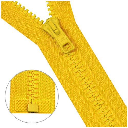 фото Молния "трактор", т10 (6 мм), 1 замок, 80 см (2076), без бирки, 25 штук, цвет 162 мимоза (количество товаров в комплекте: 25) arta