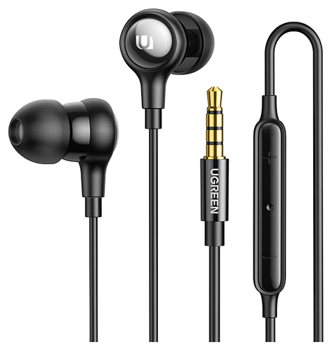 Проводные наушники UGREEN EP103 Wired Earphones with 3.5mm Чёрный