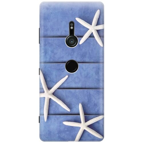 фото Re:pa накладка transparent для sony xperia xz3 с принтом "три морские звезды"