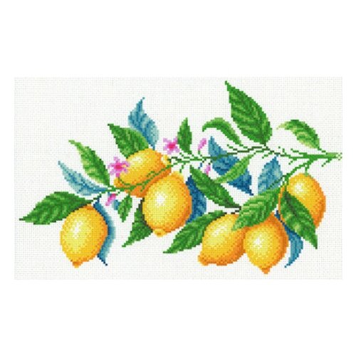 Канва с рисунком для вышивания крестом М. П. Студия Лимонная гармония, 30х40 см, арт. СК-098