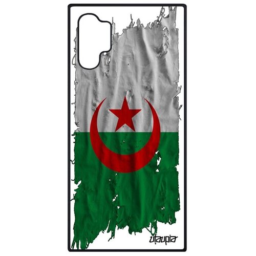 фото Стильный чехол на мобильный // galaxy note 10 plus // "флаг алжира на ткани" страна дизайн, utaupia, белый