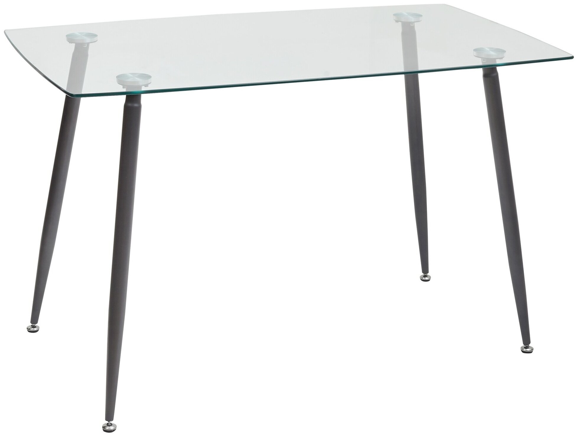 Кухонный-обеденный Стол стеклянный прямоугольный Ron 120 прозрачный (120 х 70 см.) m-sity (м-сити)