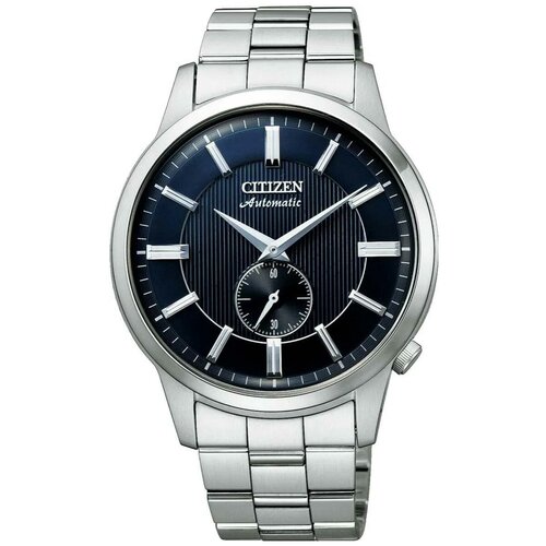 наручные часы citizen automatic синий Наручные часы CITIZEN Automatic, серебряный, синий