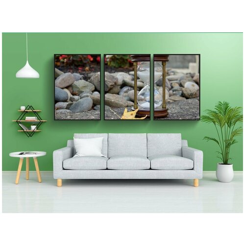 фото Набор модулных постеров для интерьера "песочные часы, песок, время" 60x90 см. в тубусе, без рамки lotsprints