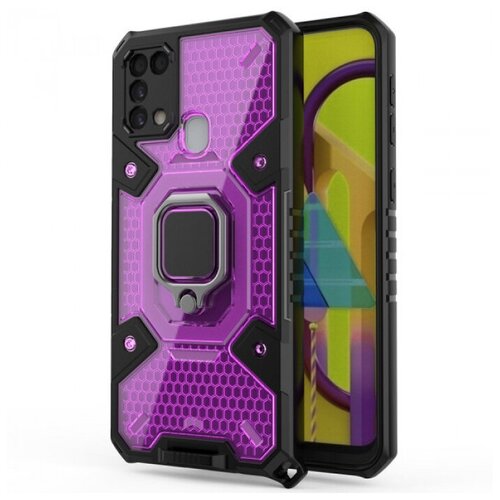 Honeycomb Armor Противоударный чехол с защитой камеры и кольцом для Samsung Galaxy M31 / F41 / M21s for samsung galaxy m31 case for samsung m31 bumper anti knock armor protective back cover for samsung m31 phone cases 6 4