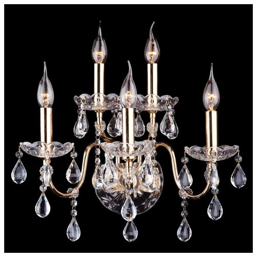 фото Бра с хрусталем eurosvet 3600/5 золото / прозрачный хрусталь