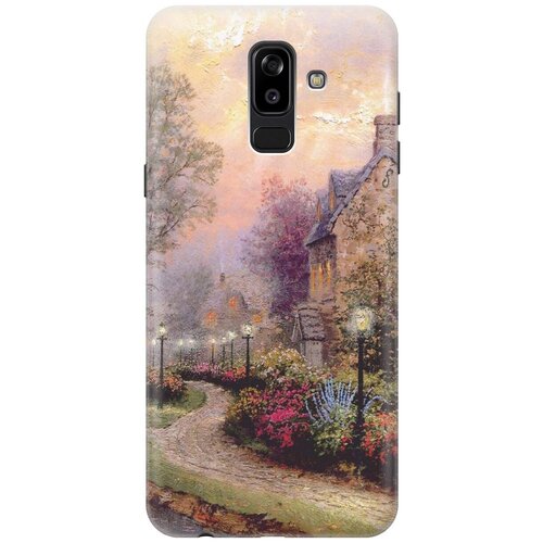 фото Re:paчехол - накладка artcolor для samsung galaxy j8 (2018) с принтом "сиреневый вечер"