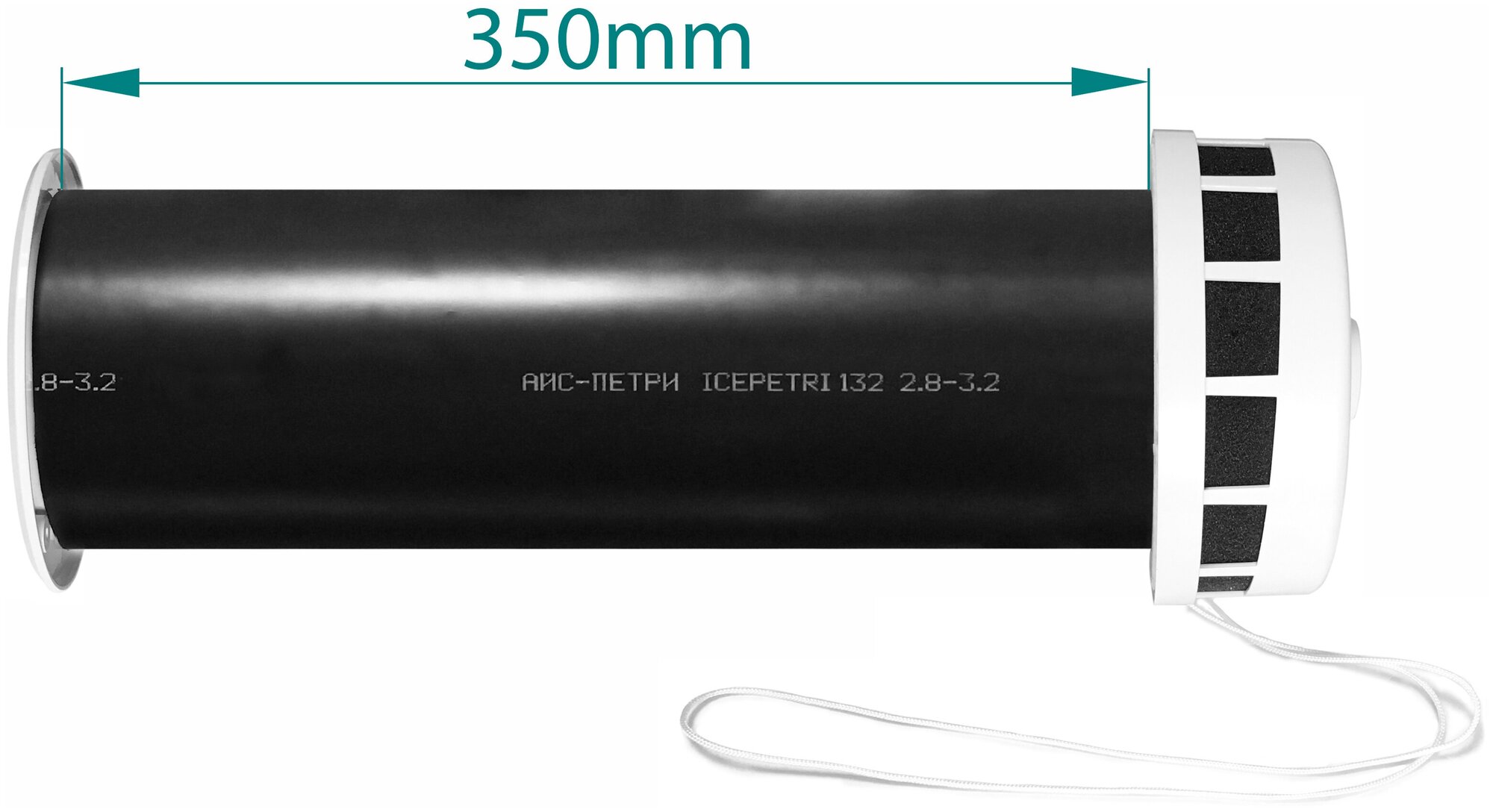 Приточный клапан КИВ-125 icepetri 350мм с к. базальтом и ivory ASA-пластиковой реш. в фирменной коробке - фотография № 2