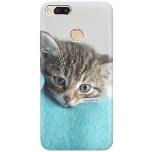фото Gosso ультратонкий силиконовый чехол-накладка для xiaomi mi a1 с принтом "котенок на пледе"