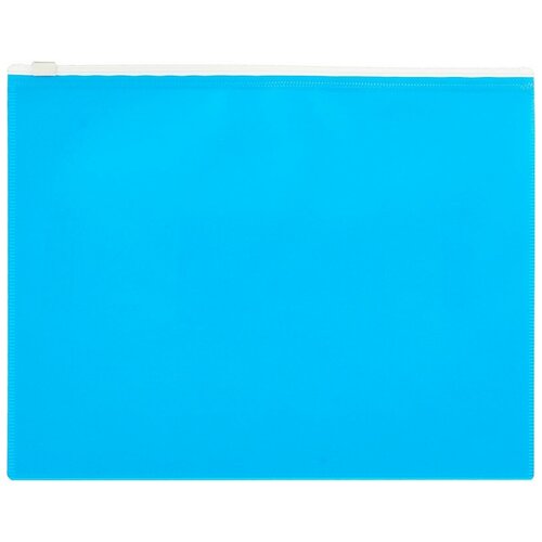 Папка-конверт на молнии А5 Attache Color , голубой 12 шт. папка конверт на молнии attache color a6 фиолетовая 0 16 мм 1044992