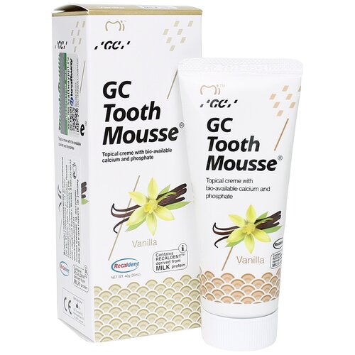 Гель для реминерализации GC Corporation Tooth mousse, ваниль, 35 мл зубной гель gc corporation tooth mousse ваниль 35 мл