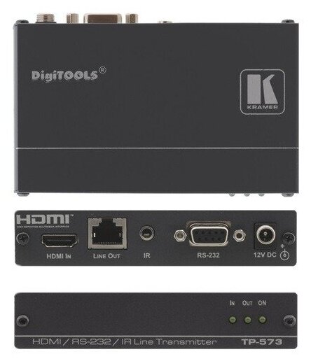 фото Передатчик сигнала HDMI, данных и сигналов ИК-управления по витой паре Kramer TP-573